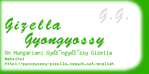 gizella gyongyossy business card